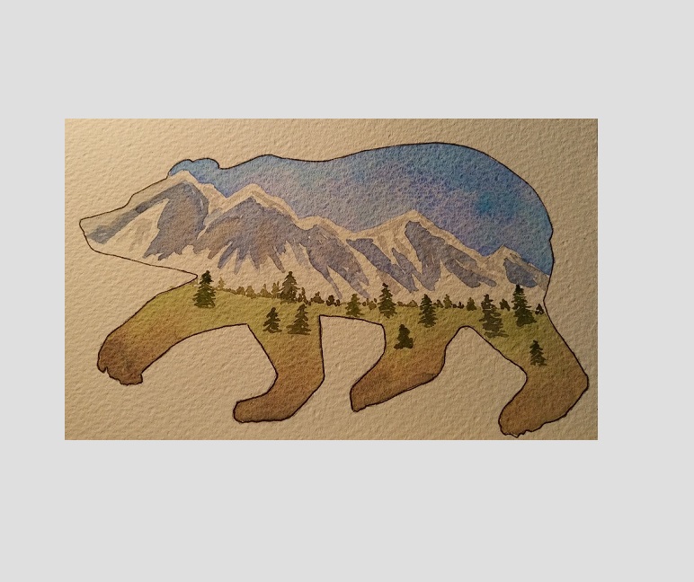 Bear & Mountains – $19