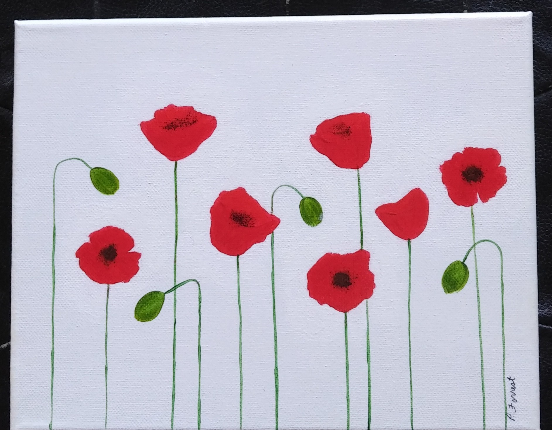 Simple Red Poppies #013 – $24