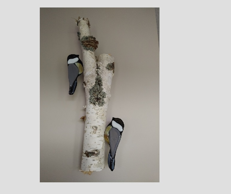 2 Chickadees on Birch – SOLD