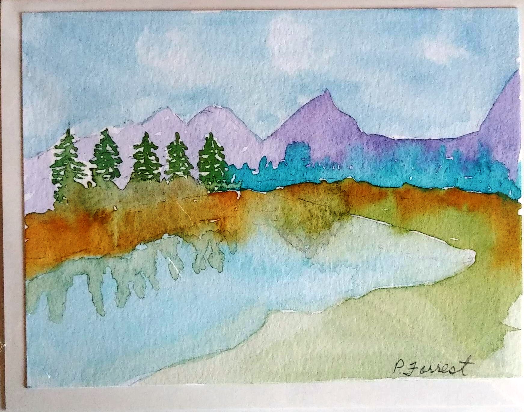 Mountain Landscape note card – SOLD