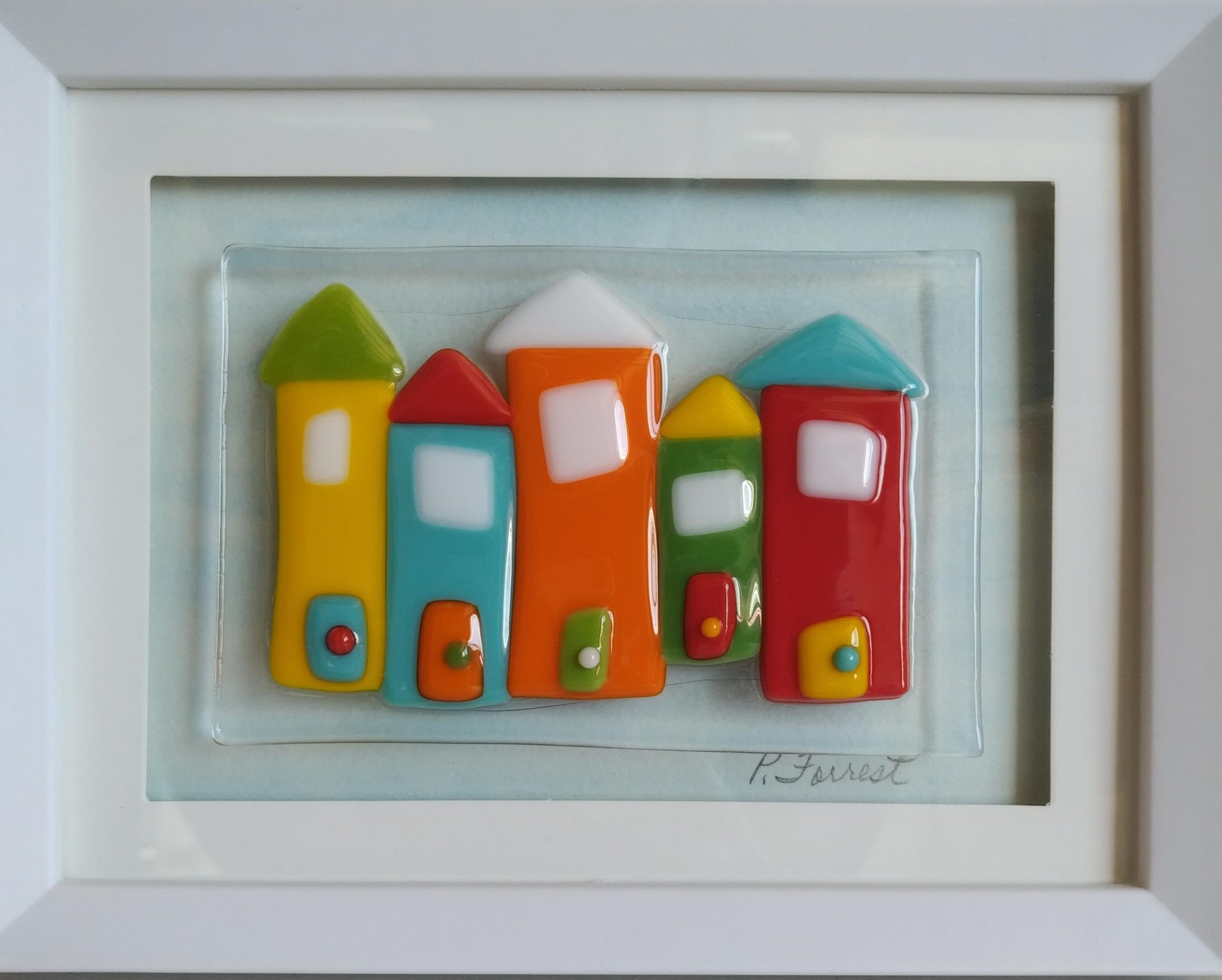 Tiny Houses in White Frame – $42