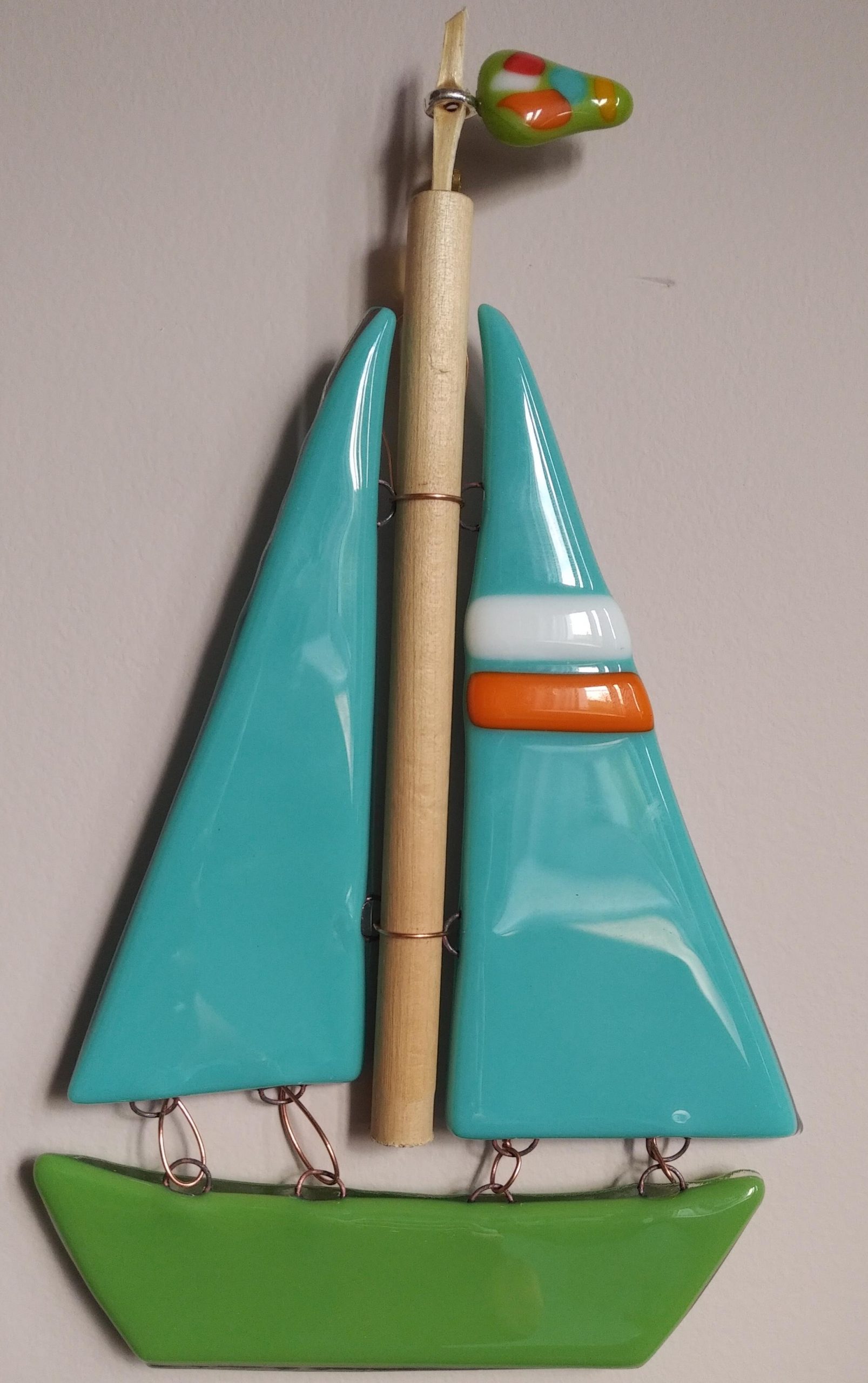 Glass Sail Boat – $59