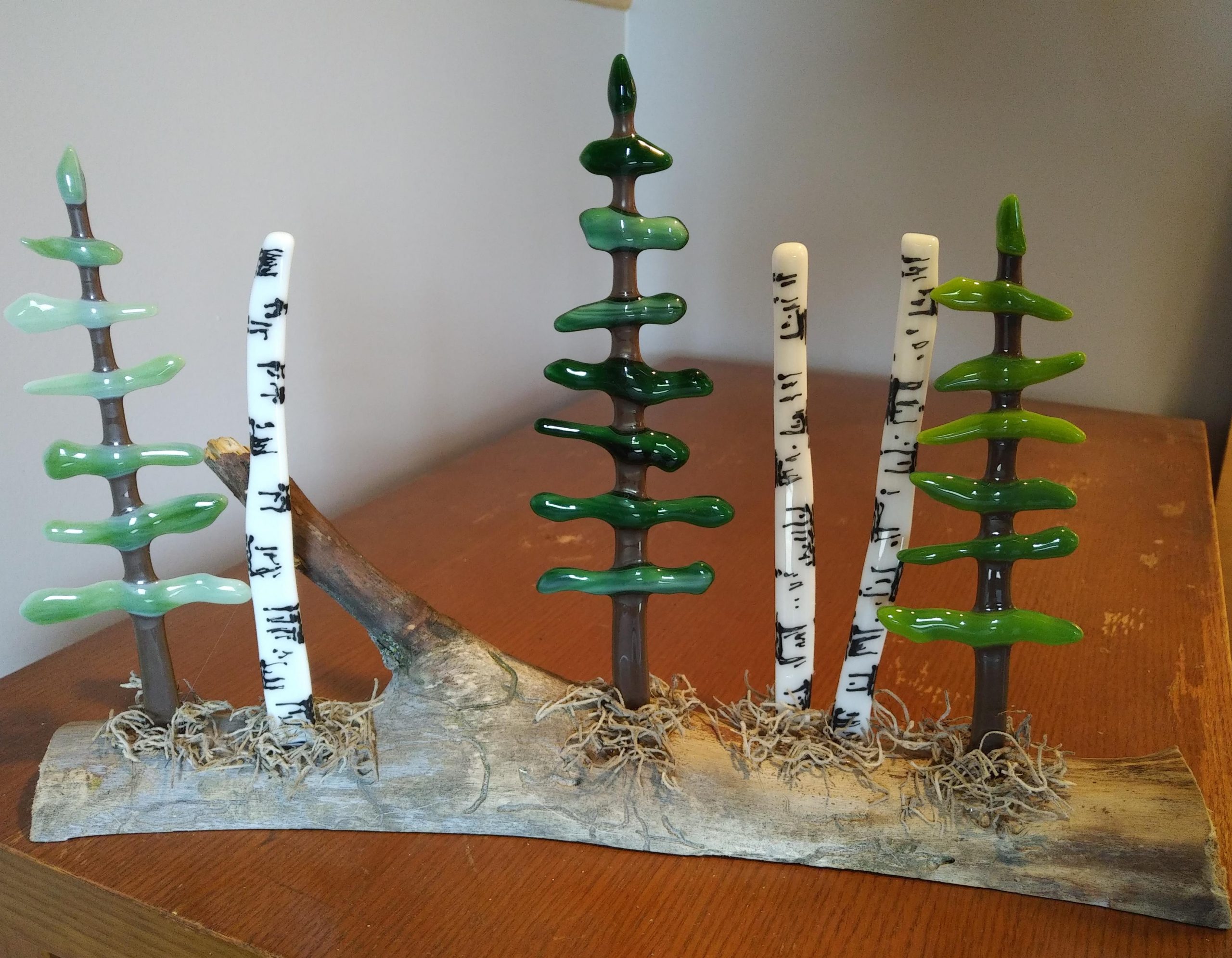 Pine & Birch Trees – SOLD