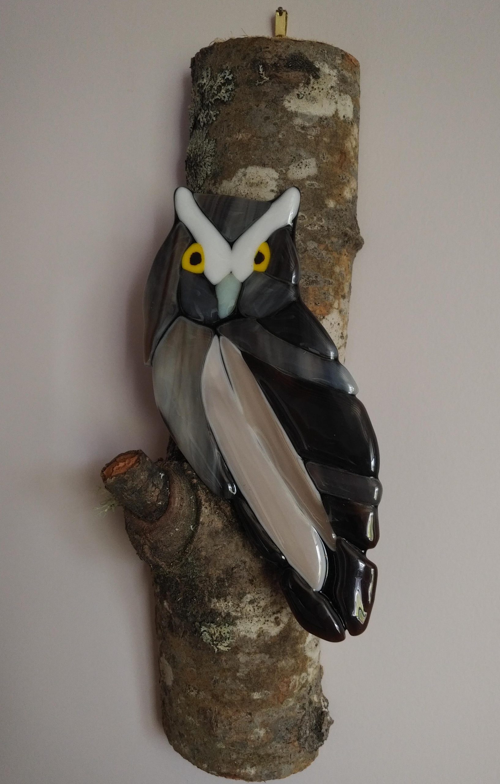 Owl on Poplar Branch – $110