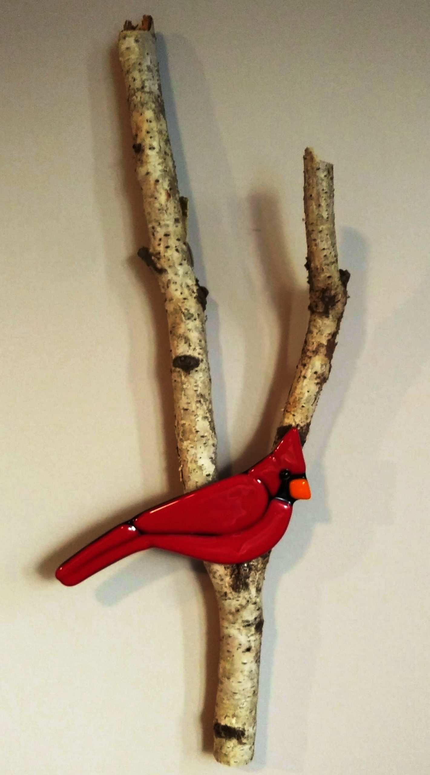 Cardinal on a Birch Branch – SOLD