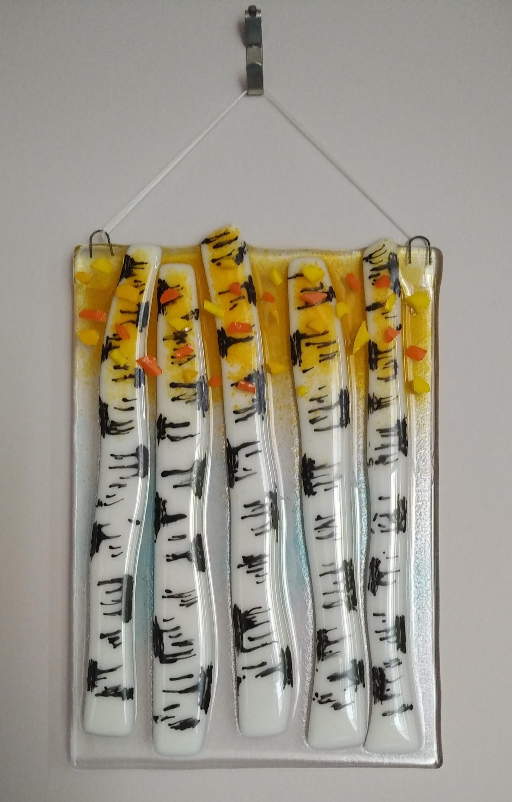 Birch Trees on Clear Panel – $54