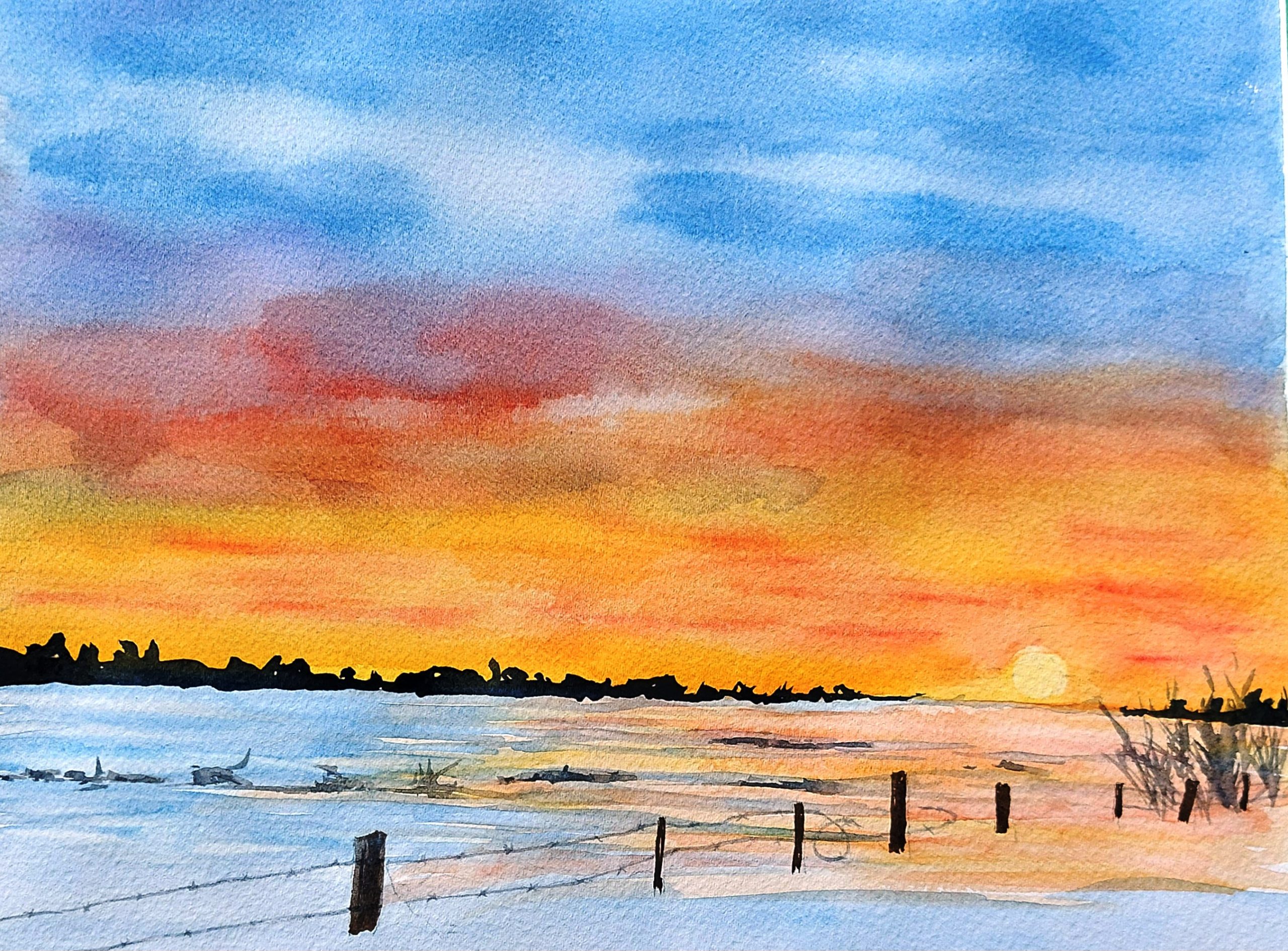 Winter Sunset – $125